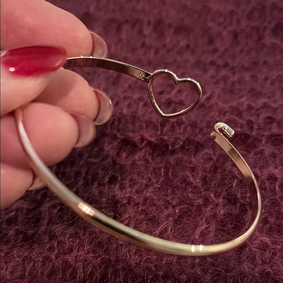 Precious Heart Bangle Bracelet in Gold 2 1/2” Wide - Picture 6 of 8